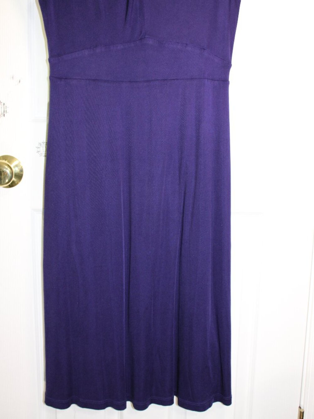 Boden Women's 8L Purple Midi-Length Twisted Front Keyhole Neckline Dress - Picture 3 of 13